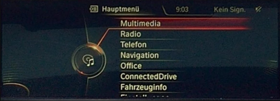 Menú principal del iDrive NBT EVO